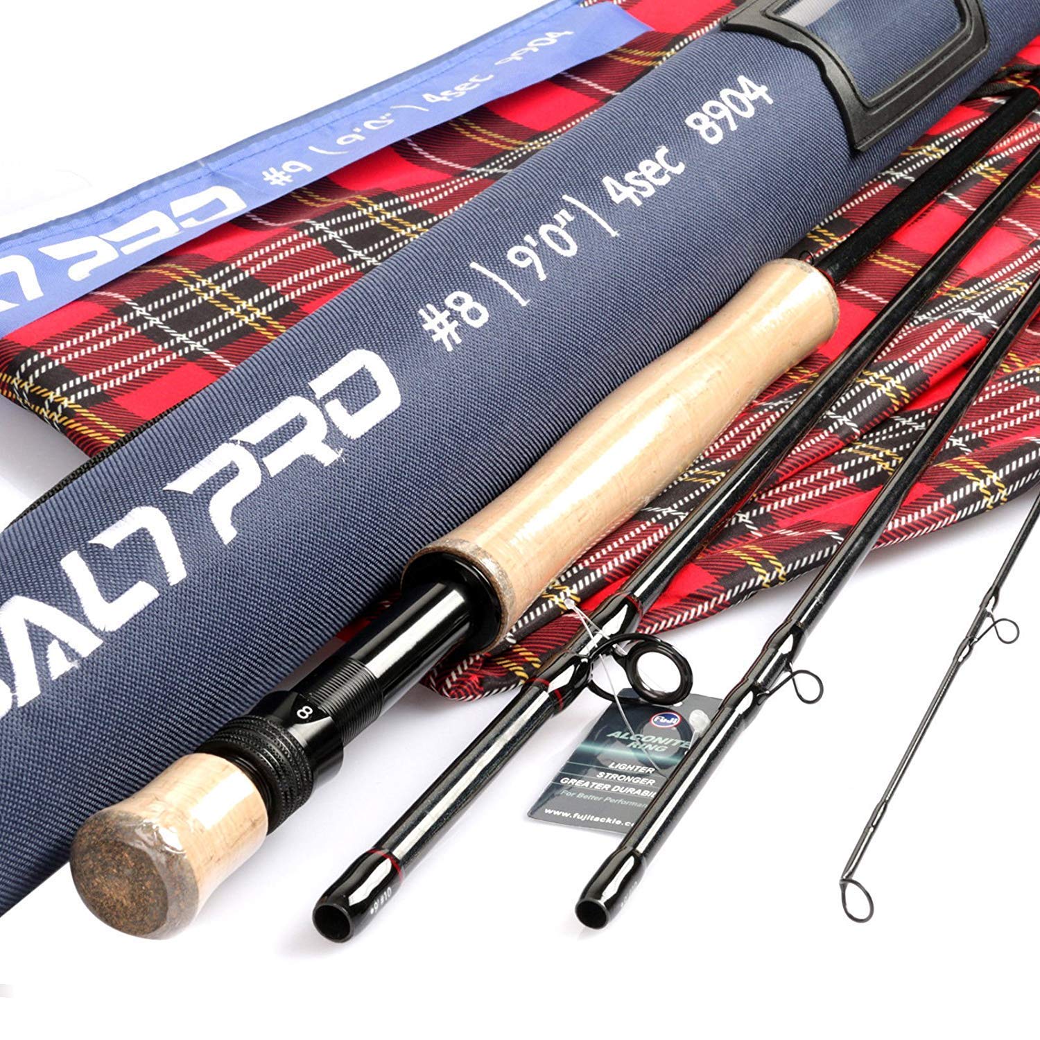 MAXIMUMCATCH Maxcatch SaltPro Saltwater Fly Fishing Rod 9ft 8/9/10wt Graphite IM10 Fast Action (Saltpro Fly Rod, 9ft 8wt-4pieces)
