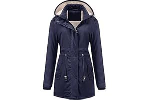 Chrisuno Women's Mid-Length Parka Winter Outerwear Jacket Soft Fleece Warm Snow Coat