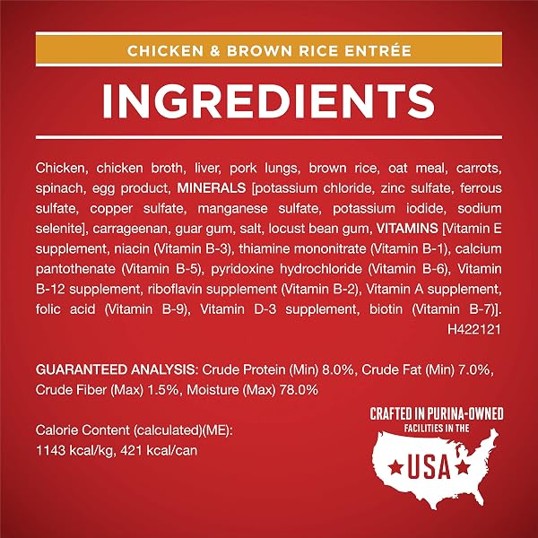 PURINA ONE CLASSIC GROUND CHICKEN AND BROWN RICE, AND BEEF AND BROWN RICE ENTREES WET DOG FOOD VARIETY PACK – (PACK OF 6) 13 OZ. CANS