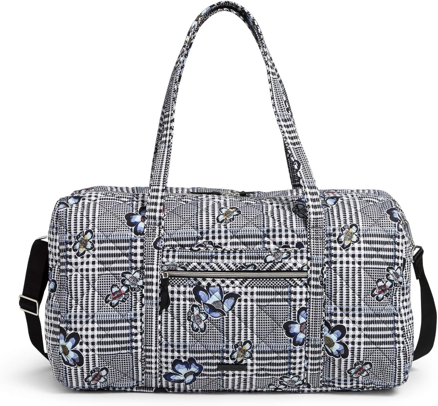 vera bradley black quilted duffle bag