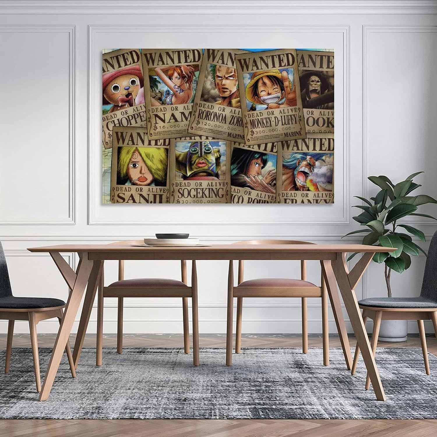 Amazon Co Jp アニメワンピースワンピース指名手配ポスター麦わら帽子大艦隊モンキー D ルフィロロノアゾロ キャンバスポスター寝室の装飾スポーツ風景オフィスルームの装飾ギフト キャンバスポスター壁アートの装飾リビングルームの寝室の装飾のための絵画の印刷