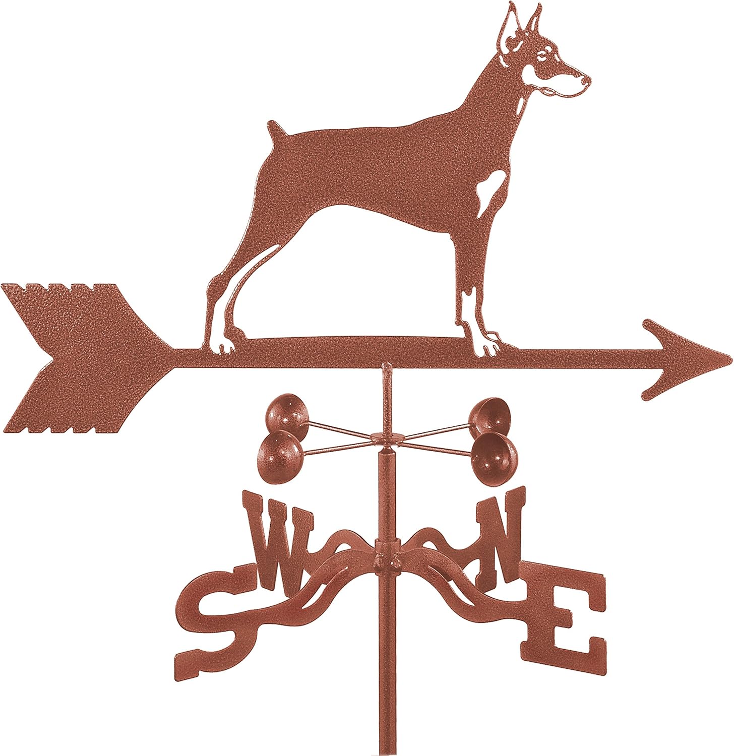Weathervanes - EZ Vane Doberman Weathervane 21 Inch Wide Post Mount