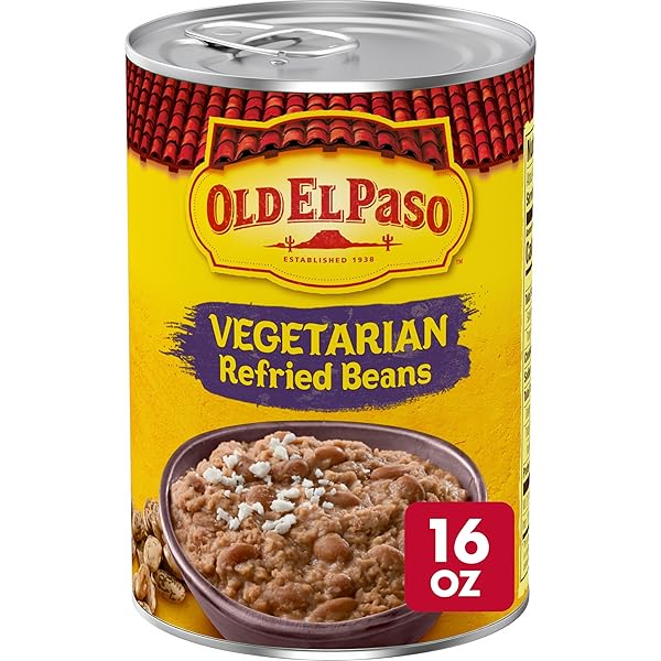 OLD EL PASO VEGETARIAN REFRIED BEANS, 16 OZ.