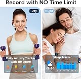 Popglory Smart Watch 1.69" 44mm Fitness Tracker Blood Pressure Heart Rate view 4