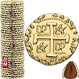Gold Metal Pirate Coins - 35 Gold Treasure Coin