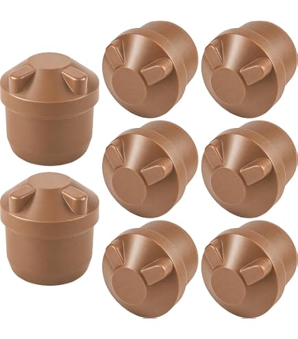 8 Pack Folding Chair Stability Plugs – Black Plastic End Caps 7/8 Inch Diameter For Metal & Padded Chairs, Non-Slip Tube Tips