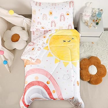 Bacati - Juego De Ropa De Cama Infantil De 4 Piezas De Playful Foxs Naranja/gris