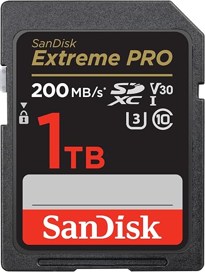 SanDisk Extreme Pro SDXC 1TB UHS-I U3 V30 200MB/s 4K W/R RescuePro