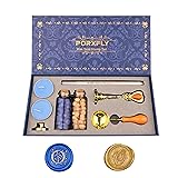 PORXFLY 2 Pieces Letter O Wax Seal Stamp