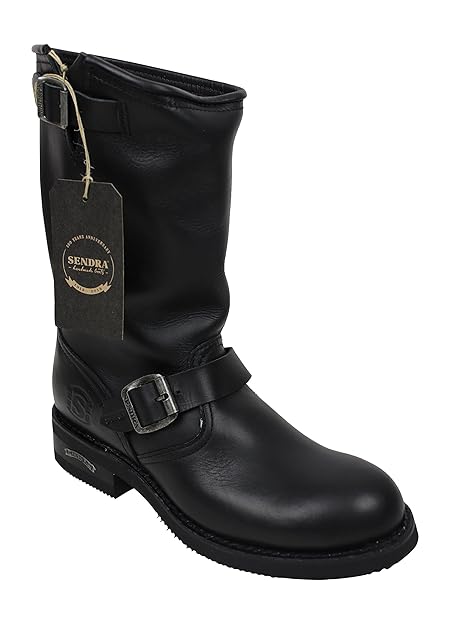 Sendra 2944 Bikerstiefel schwarz incl. Roy Dunn´s Lederfett und Stiefelknecht