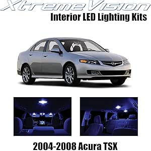 Amazon Com Xtremevision Interior Led For Acura Tsx 2004 2008 8 Pieces Blue Interior Led Kit Installation Tool Automotive