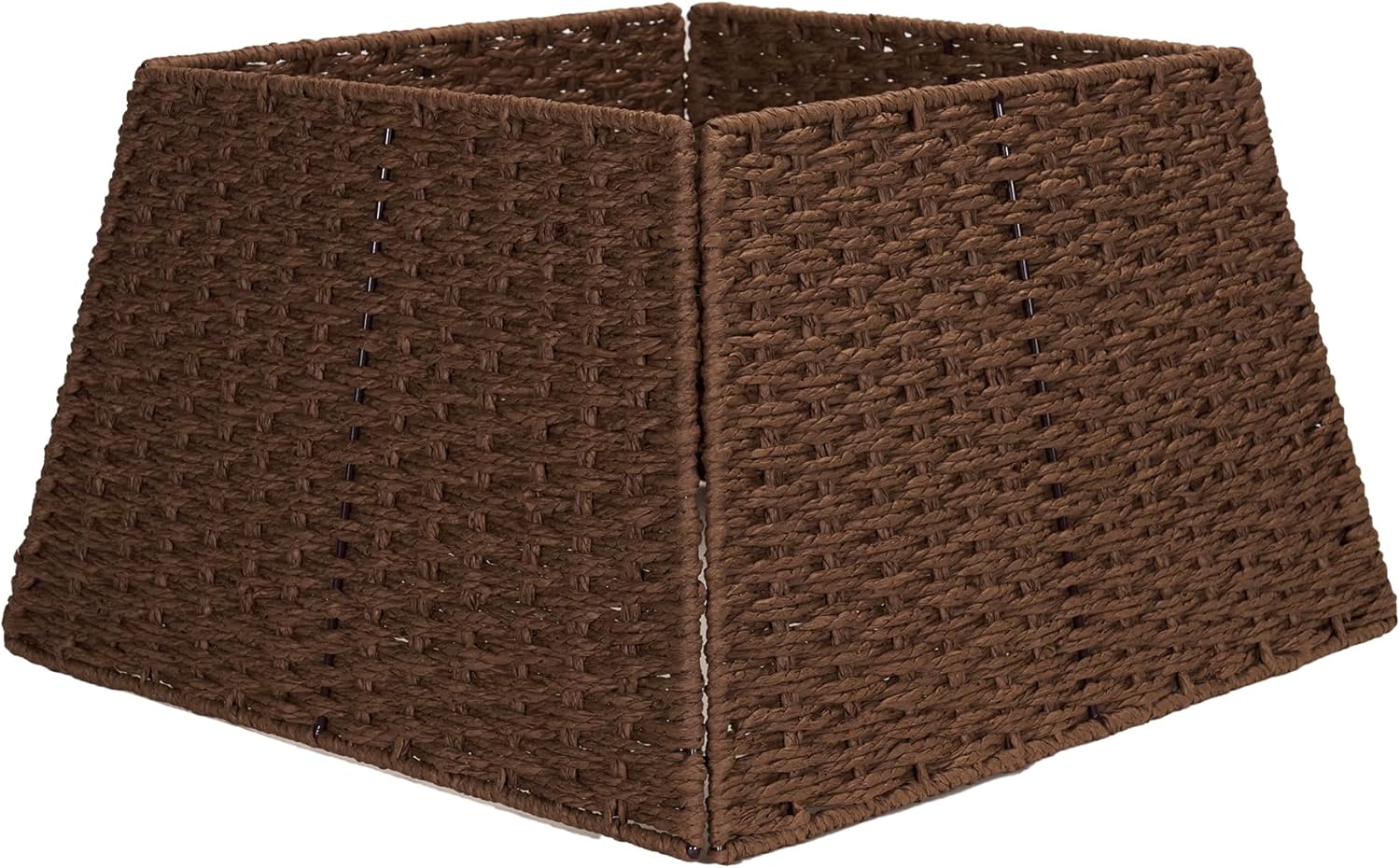 Tree Stands - StorageWorks 22.5 Inch Christmas Tree Collar, Handcrafted Christmas Tree Base Cover for Christmas Decoration, Farmhouse Christmas Tree Skirt for Christmas Tree Decor, Brown, 4-Piece