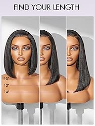 LUVME HAIR Bob Wig 100% Human Hair Wigs Glueless