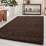 Abaseen Shaggy Rug 60x110 cm Brown Thick Pile Non-Slip Living Room