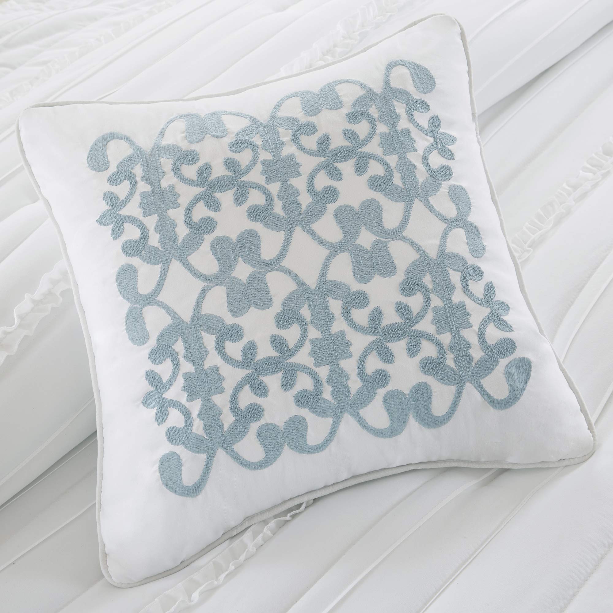 Madison Park Celeste 5 Piece Comforter Set White Queen
