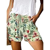 Wielsscca Womens Drawstring Shorts Summer Elastic Waist Casual Lightweight with Pockets