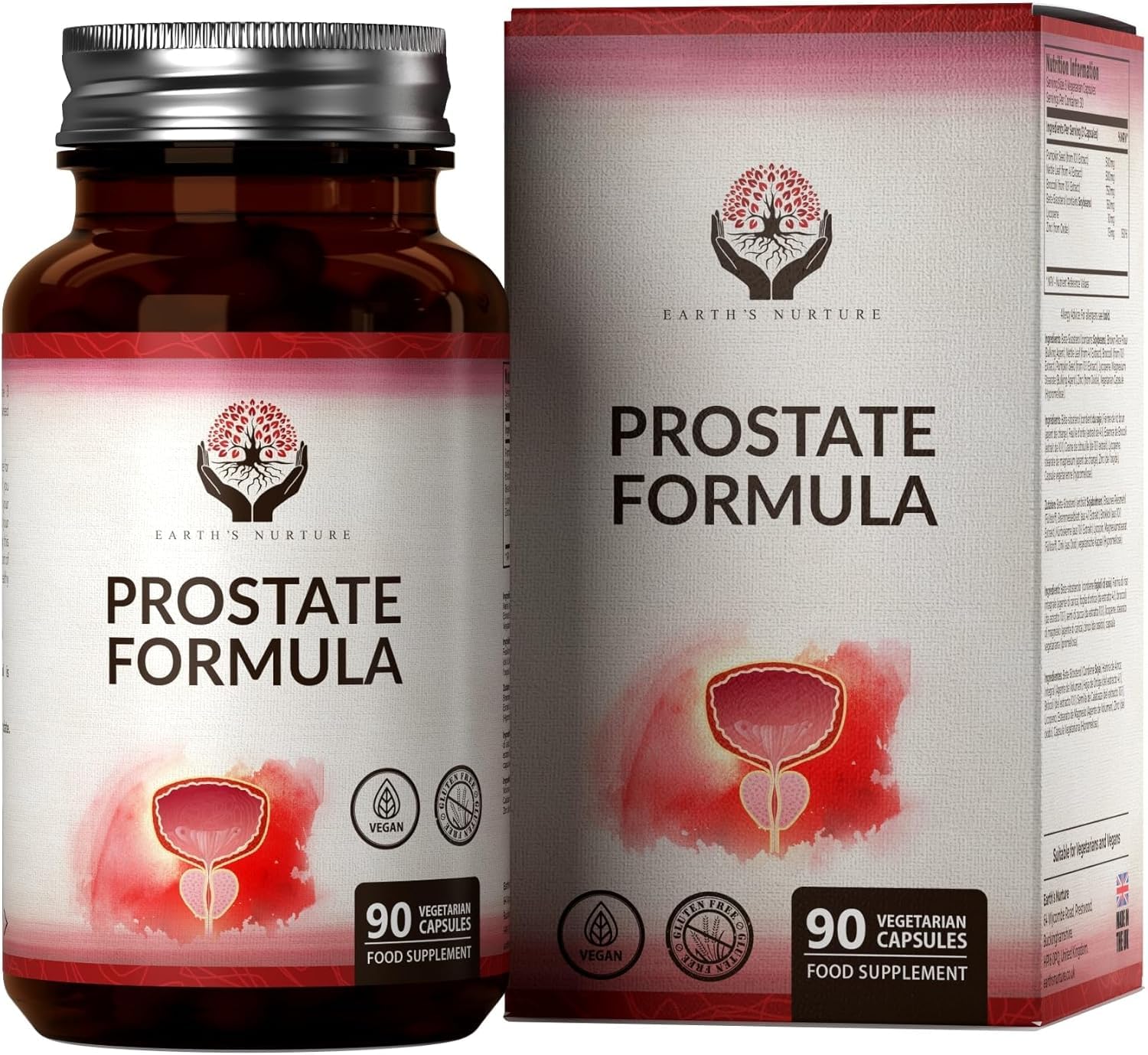 EN Prostate Supplements for Men UK | Prostate Supplements, Pumpkin Seed Extract & Zinc | 90 Capsules | Mens Health Supplement | Non-GMO & Gluten Free | Made in the UK