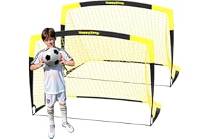 Happy Jump 7x5 FT & 5x3.6 FT Portable Soccer Goal for Youth Players Ages 6–14, Large-Frame Design Built for Long-Term Develop
