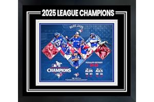 Frameworth Toronto Blue Jays 17x15 Framed 8x10 Photo 2025 AL Champions No Pin Top Banner Vladimir Guerrero Jr ALCS MVP Compac