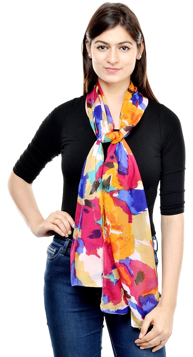scarves (weavers villa poly cotton soft summer scarf) (wv68)