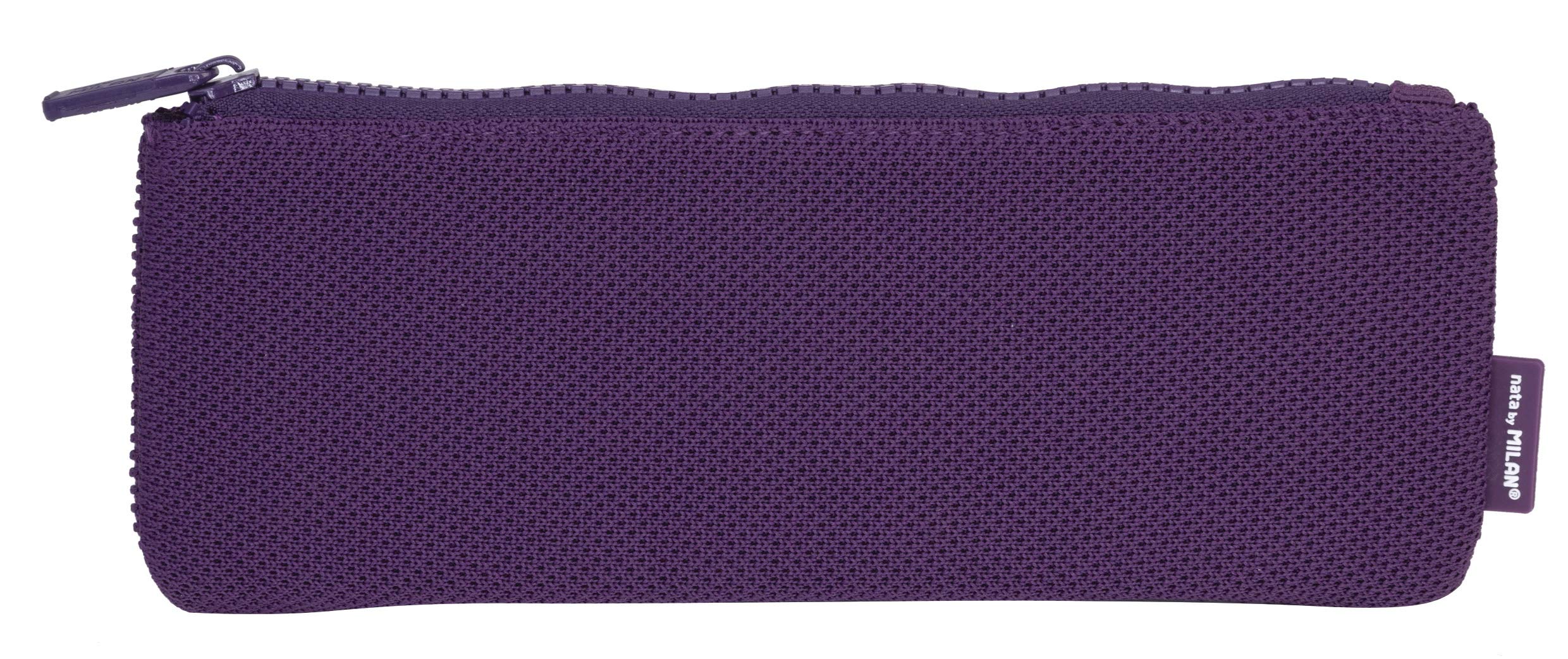 MILAN Portatodo Pequeño Plano Knit Deep Purple Pencil Cases, 23 cm, (Morado)