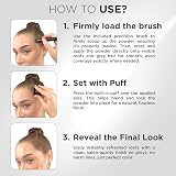 THICK FIBER Root Touch Up Powder Medium Brown with Brush & Mirror view 3