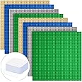 Building Blocks Baseplates Classic Baseplates Building Base Plates for Building Bricks 100% Compatible with Major Brands-Baseplates 10" x 10" (Eight pcs)