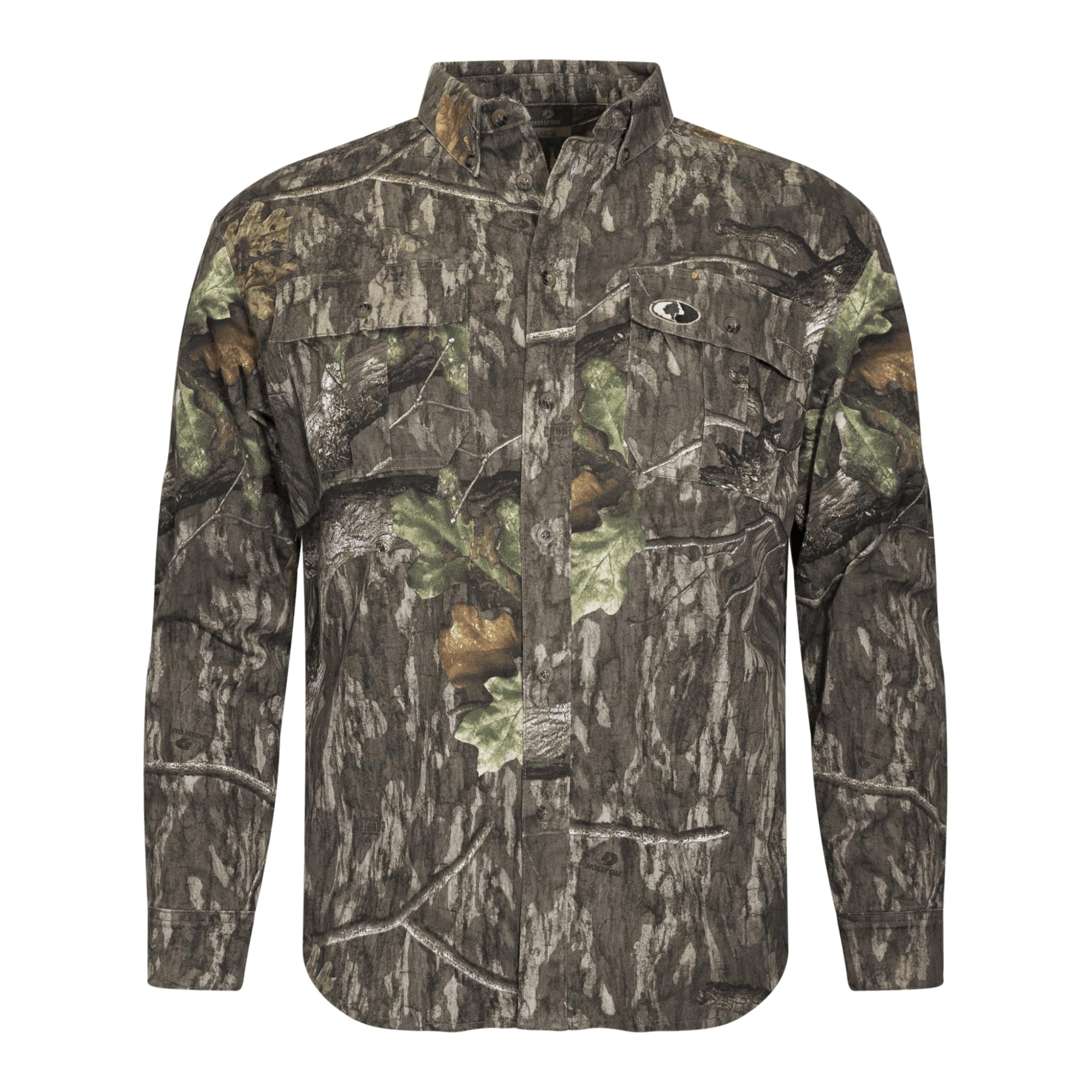 Mossy Oak Men's Long Sleeve Camo Hunting Shirts Cotton Mill, Country Roots, Large Image