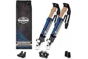 Equipeak Hiking Poles - Lightweight Collapsible Hiking Poles for Backpacking Gear, Foldable Walking Sticks for Seniors - Trekking Poles for Women & Men - Nordic Walking Poles for Your Hiking Gear