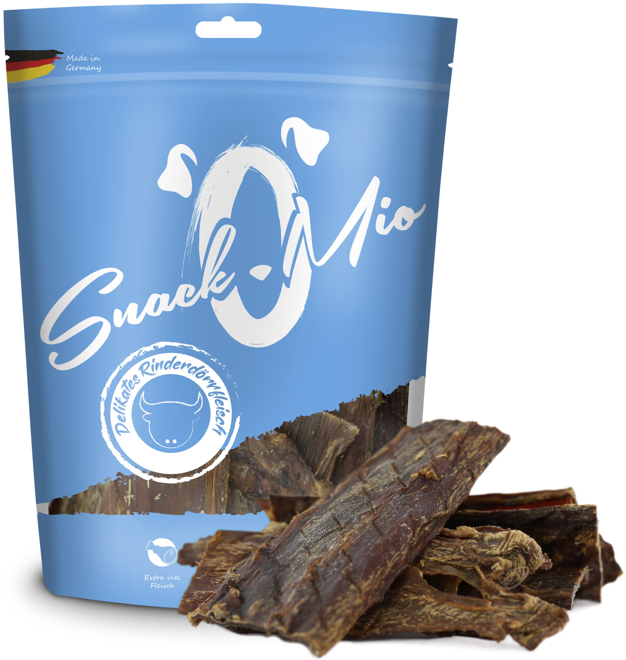 SnackOMio - Premium dog snack - delicate beef jerky, grain-free, 1 pack (1 x 600g)