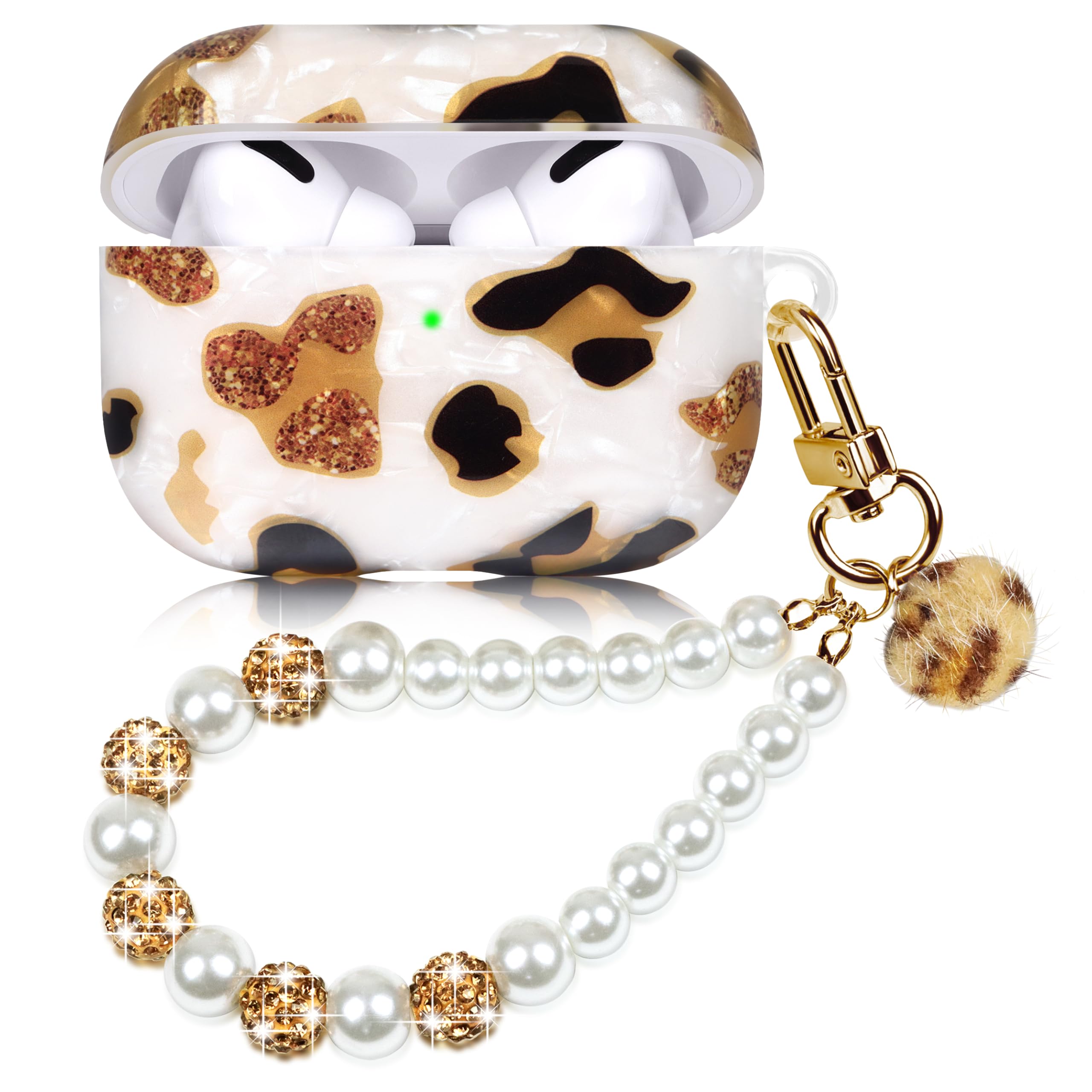 Cute Case for Airpods Pro 2 Leopard Print Hard TPU Cover Compatible with AirPods Pro 2nd Generation (2022) Shell for Women