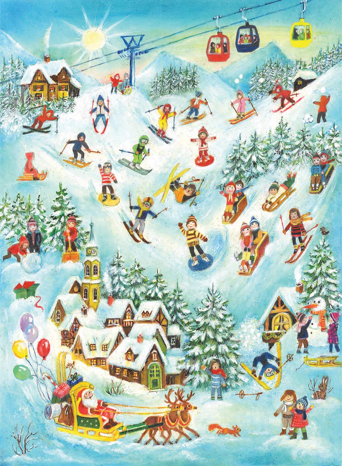 Richard Sellmer Traditional Advent Calendar 70114 Children Playing in the Snow