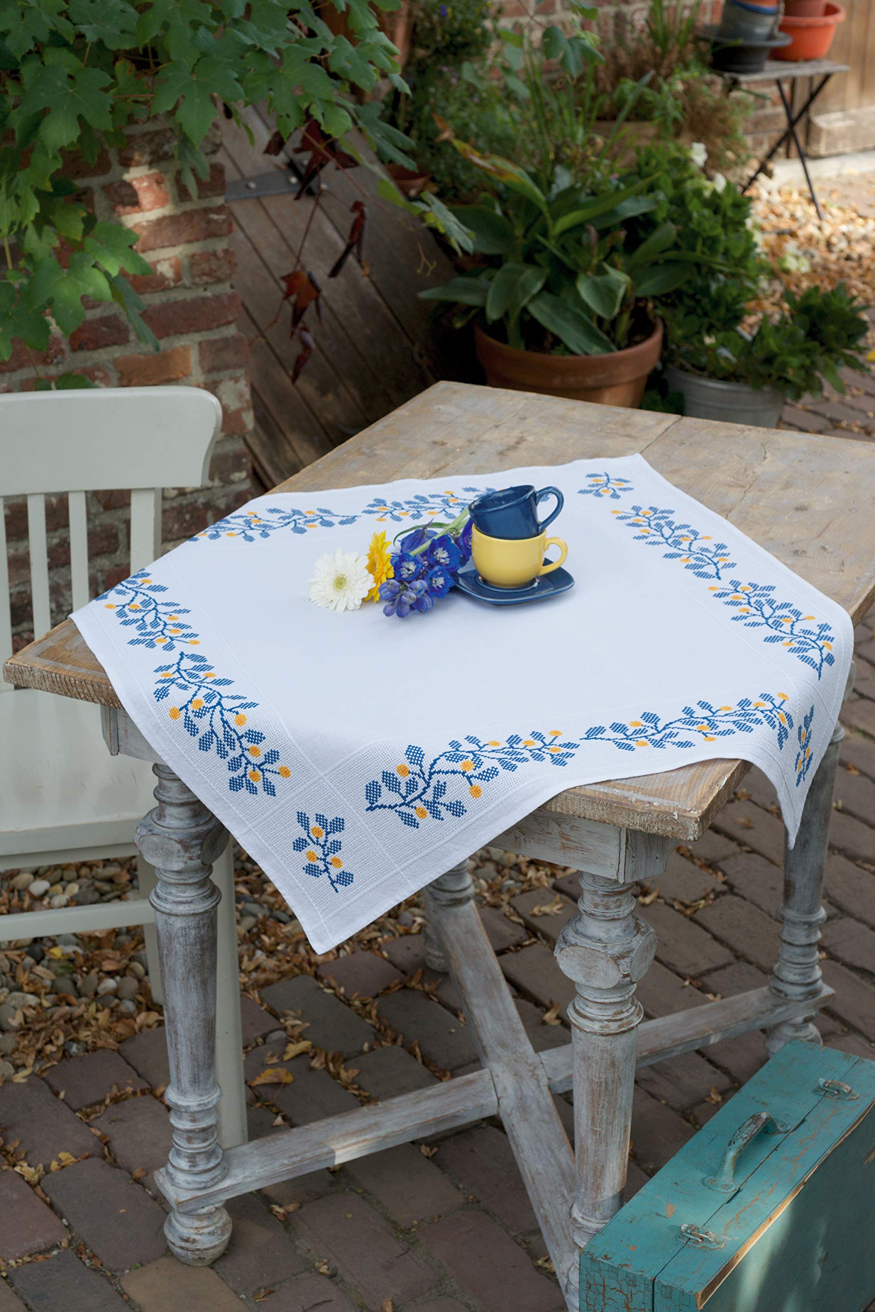 Vervaco Aida Tablecloth Kit, Cotton, Assorted