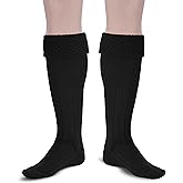 Allsafe Traders Scottish Bubbles And Square Kilt Hose for Men, Ribbed Socks for USA Shoe Sizes