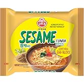 OTTOGI Spicy Sesame Flavor Ramen &ndash; Korean Instant Noodle with Egg Block, Spicy Sesame Broth, 4.05 oz (Pack of 5)