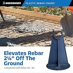 Sandbaggy Rebar Plastic Chair | Fits Rebar #3 to #5