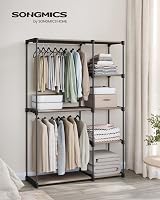 SONGMICS Freestanding Wardrobe Taupe 43x124x182 cm RYG026R02 view 2
