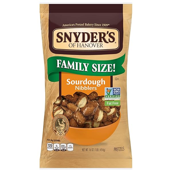 SNYDER’S OF HANOVER SOURDOUGH NIBBLERS PRETZELS, 16 OZ
