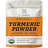 Spice Profile USDA Organic Turmeric Powder, Lab Tested for Heavy Metals, Resealable 4oz Pouch, Haldi, Cúrcuma
