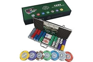 BULLETS PLAYING CARDS Bullets Poker Set – Complete Chip Set with Case, Playing Cards, Dices, and Travel Case – Professional for Texas Hold'em, Blackjack, Poker Games, and Casino Chips, 500 Clay 'Tony' Chips.