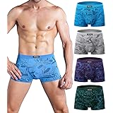 wirarpa Men's Breathable Modal Microfiber Trunks Underwear Covered Band Multipack