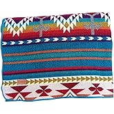 Alpaca Wool Blanket, Queen Size 94 x 78, Reversible 2 in 1, Thick and Ultra Soft, Hypoallergenic, Non-Itchy, Handmade in Ecuador. Premium Alpaca Wool Thtow Blanket for Cozy Comfort.(Turquoise)