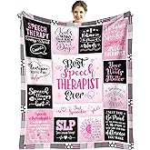 Speech Therapist Gift for Women, Speech Pathologist Gifts, SLP Gifts, Speech Language Pathologist Gift, Speech Therapy Gifts for Therapist, Gift for Speech Therapists Throw Blanket 60" x 50"