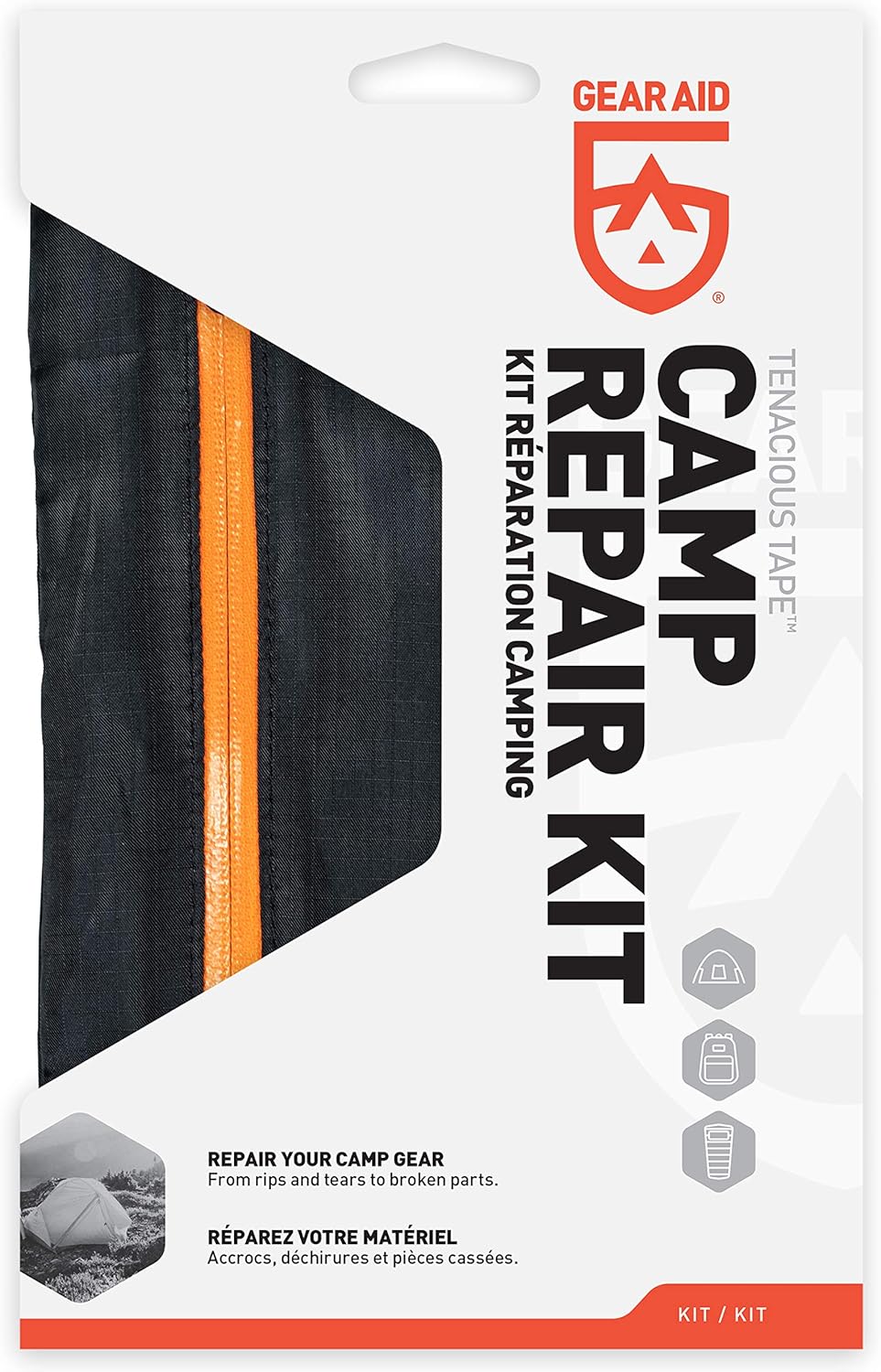 GEAR AID Tenacious Tape Camp Repair Kit for Fixing Rips and Holes