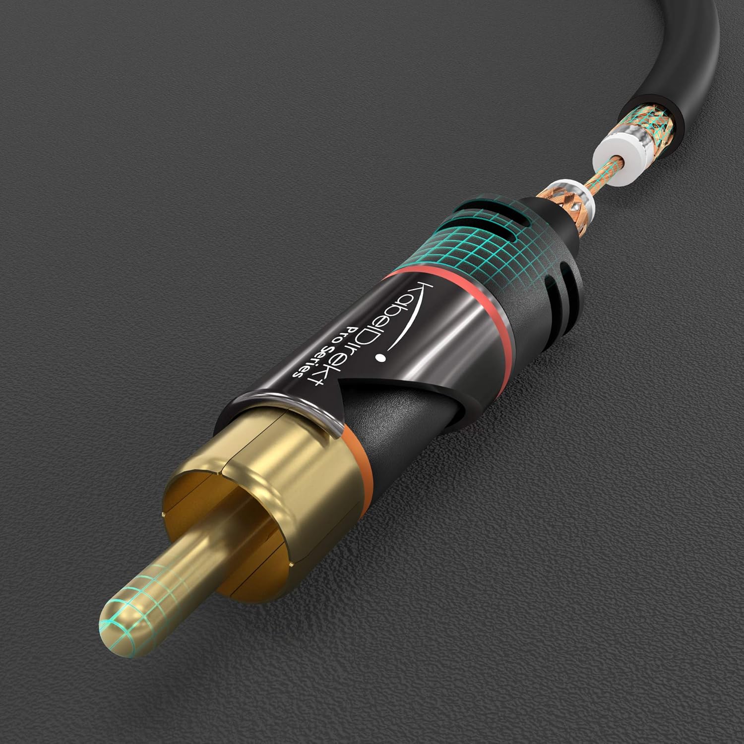 KabelDirekt – RCA Stereo Y Adapter Cable & Cord – 15 feet long (1 RCA male to 2 RCA male audio cable, digital & analog, double shielded – supports subwoofers, home theater, Hi-Fi, black): Home Audio & Theater