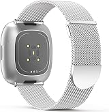 Higgs Strap for Fitbit Versa 3/4 Sense 2 Stainless Steel Mesh Band Silver