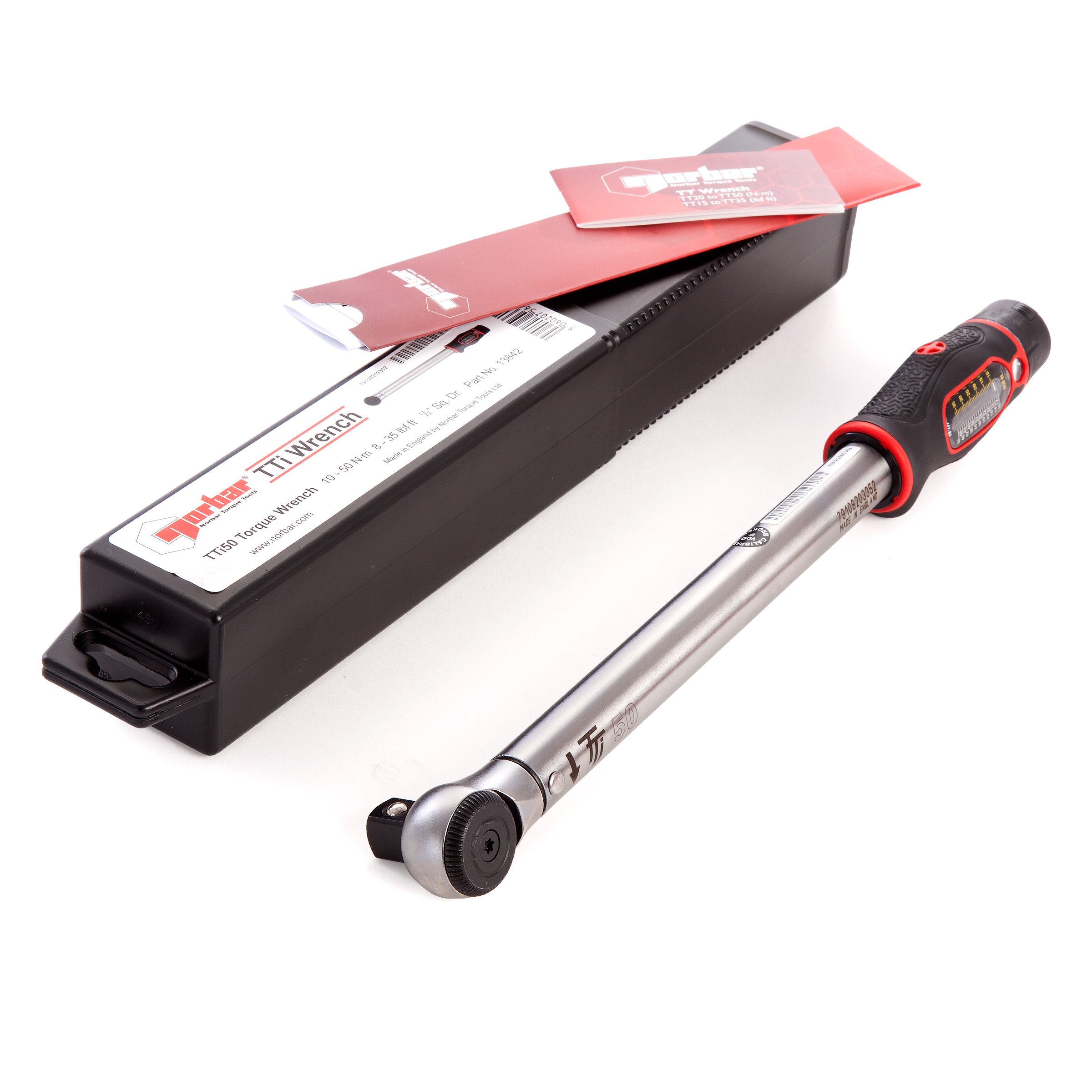 Norbar 13842 Torque Wrench 1/2in sq Drive 10-50 Nm 8-35 Lbf.ft, Multicoloured