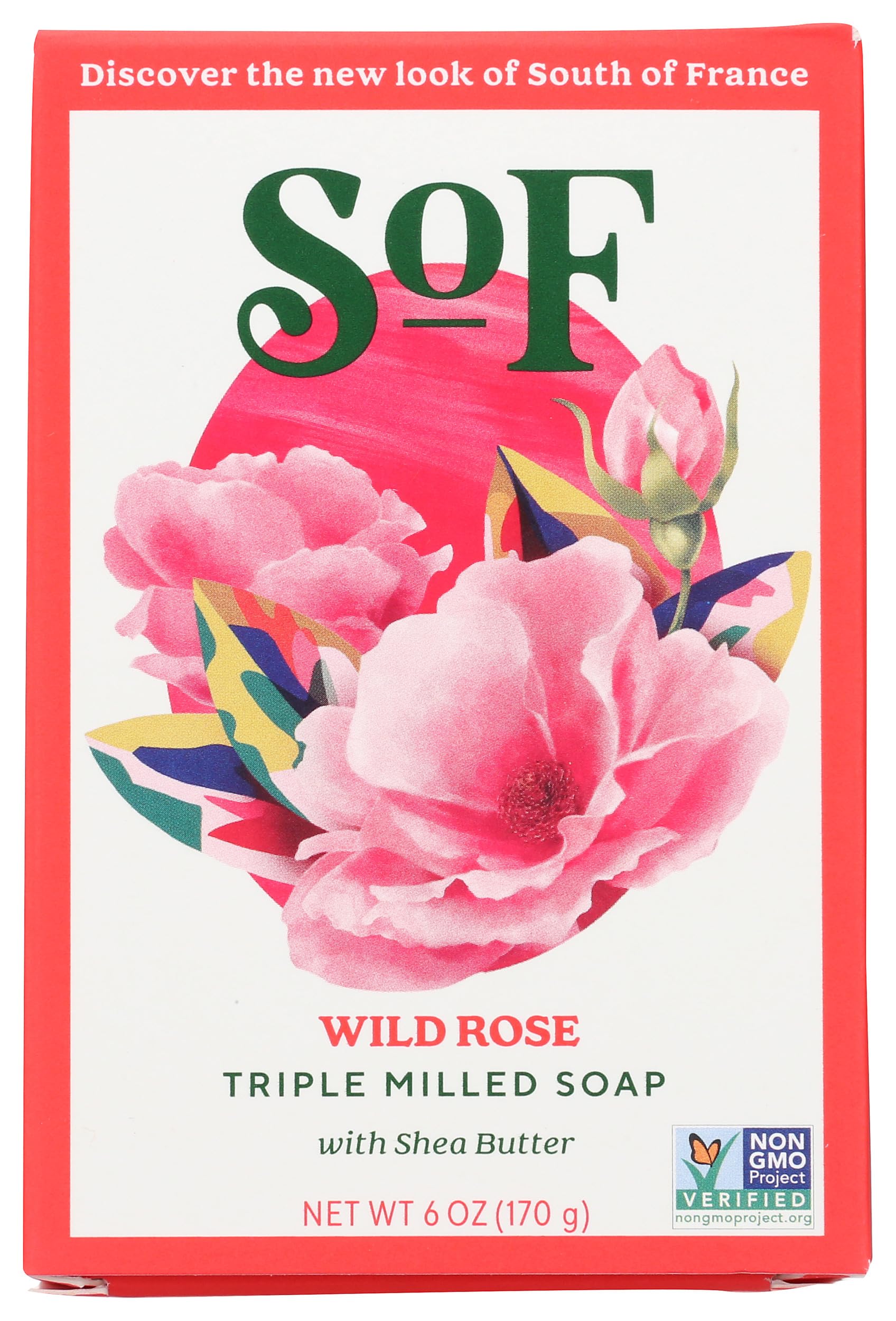 SOUTH OF FRANCE, BAR SOAP,CLMBNG WILD ROSE 6 OZ EA 1