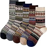 Daphene Women's Ethnic Vintage Socks | Premium Combed Cotton Warm | Retro Patterns Breathable Stretch Design | Holiday Gifts