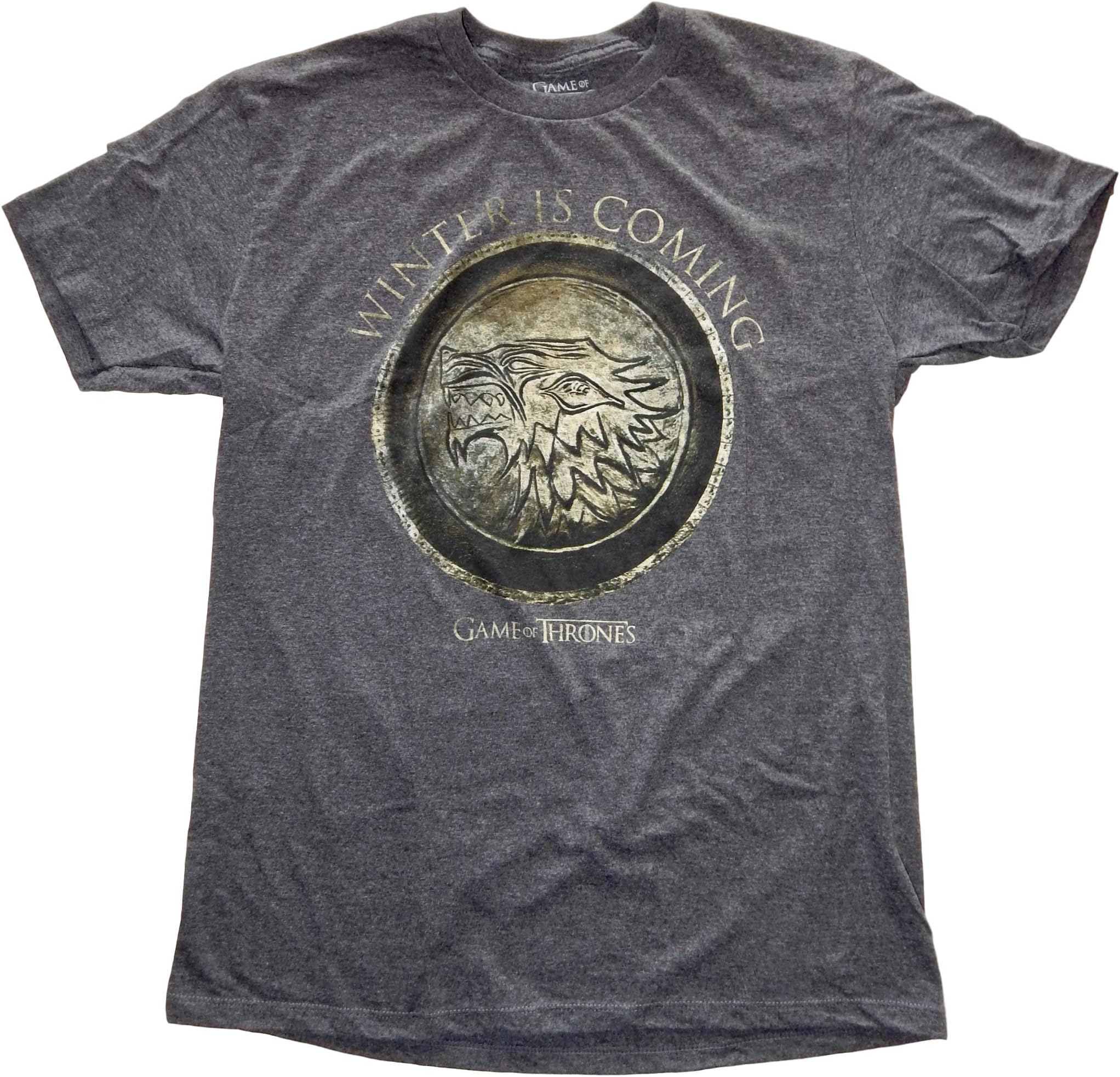 HBO'S Game of Thrones Men's "Winter Is Coming" Circle T-Shirt